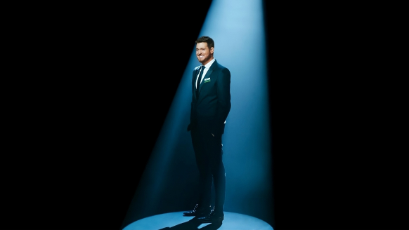 Still of Michael Bublé from Asda's 2023 Christmas ad teaser